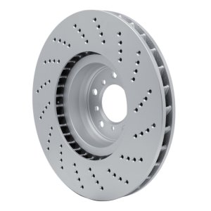 BMW M6 Brake Rotor (1) - Left Front - R1 Concepts - GeoSPEC Coated - Drilled - `06-`10